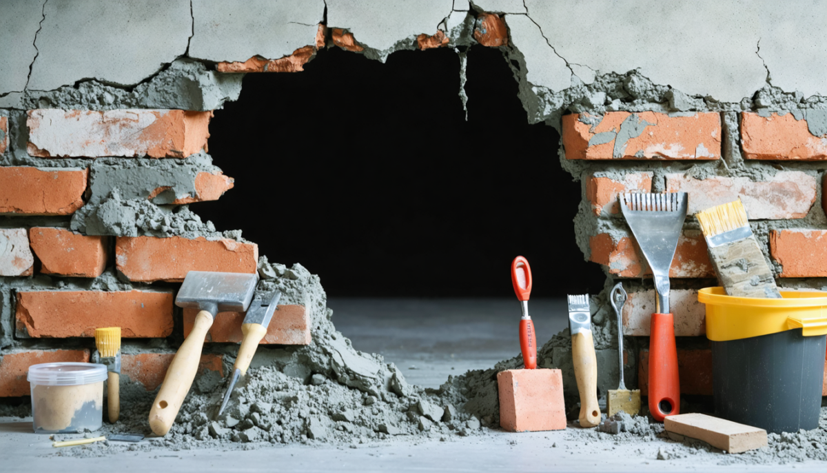 découvrez des techniques efficaces et faciles pour réparer un large trou dans un mur en brique, afin de restaurer solidité et esthétique à votre mur rapidement.