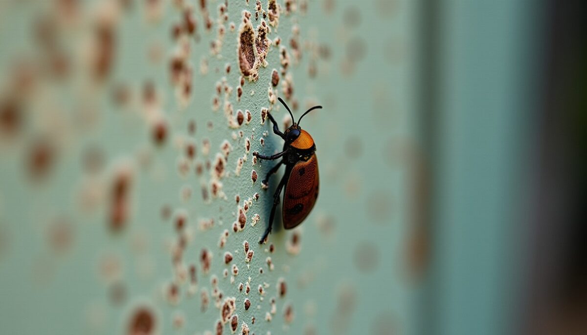 Tache marron sur un mur : découverte ou présence d'un insecte ?