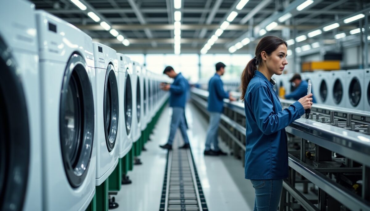 Quelle est la capacité maximale de production quotidienne de machines à laver ?